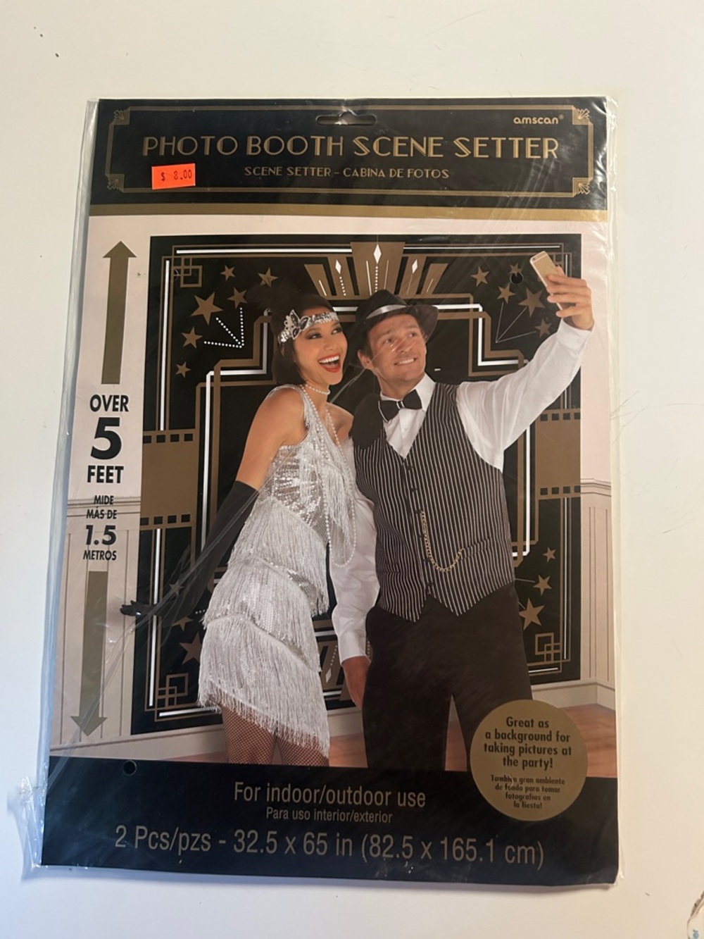 Amscan Black & Gold Art Deco Photo Booth Scene Setter